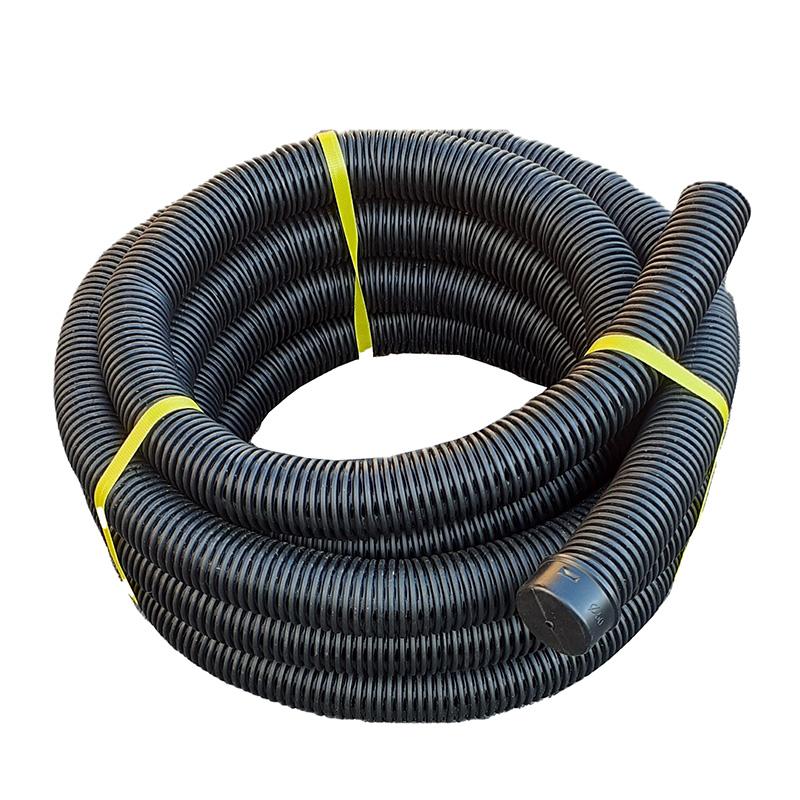 暗渠パイプ 直径50mm 10m 有孔 キャップ付 PE暗渠排水管 穴あき二重壁 水はけ 水たまり解消 T産 代引不可 |  | 01