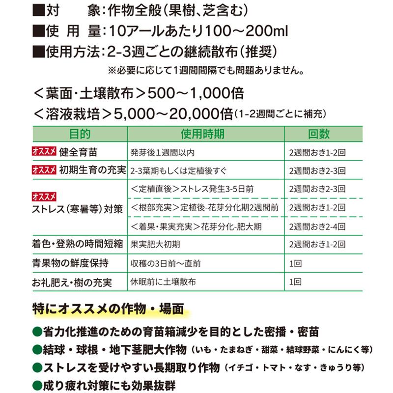 マリンインパクト 4L バイオスティミュラント資材 ファイトクローム 新ク DZ |  | 02