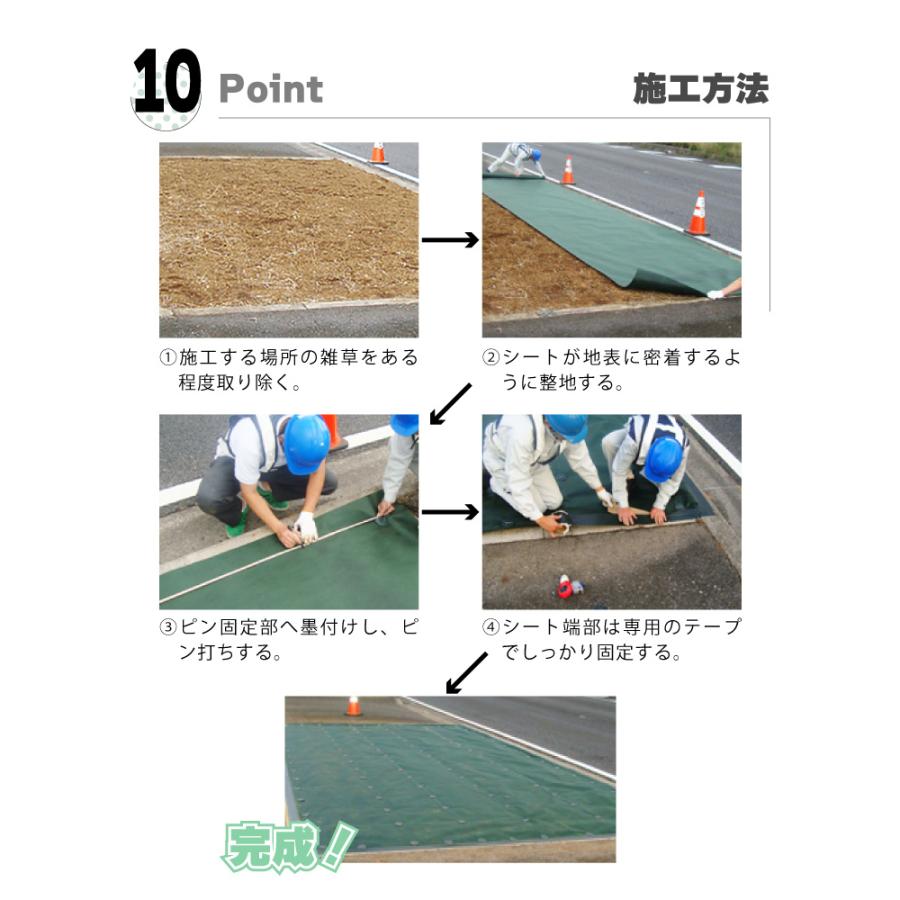 防草シート セット ザバーン 240G グリーン 幅 2m × 長さ 3m Uピン10本付 10年 耐久 芝生 草 庭 雑草防止 雑草対策 雑草抑制 透水性 グリーンフィールド DZ |  | 12