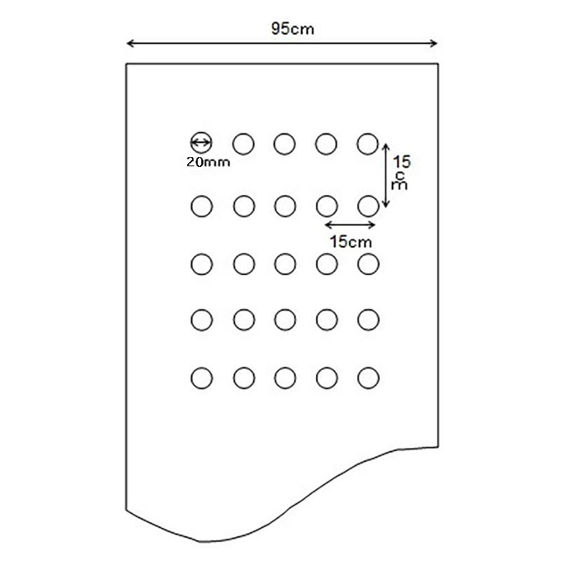 5本 穴あき マルチ 黒 9515 0.02mm×95cm 幅×200m 5列並列 穴径20mm ホールマルチ 穴開き ブラックマルチ シN 代引不可 | SHINSEI | 01