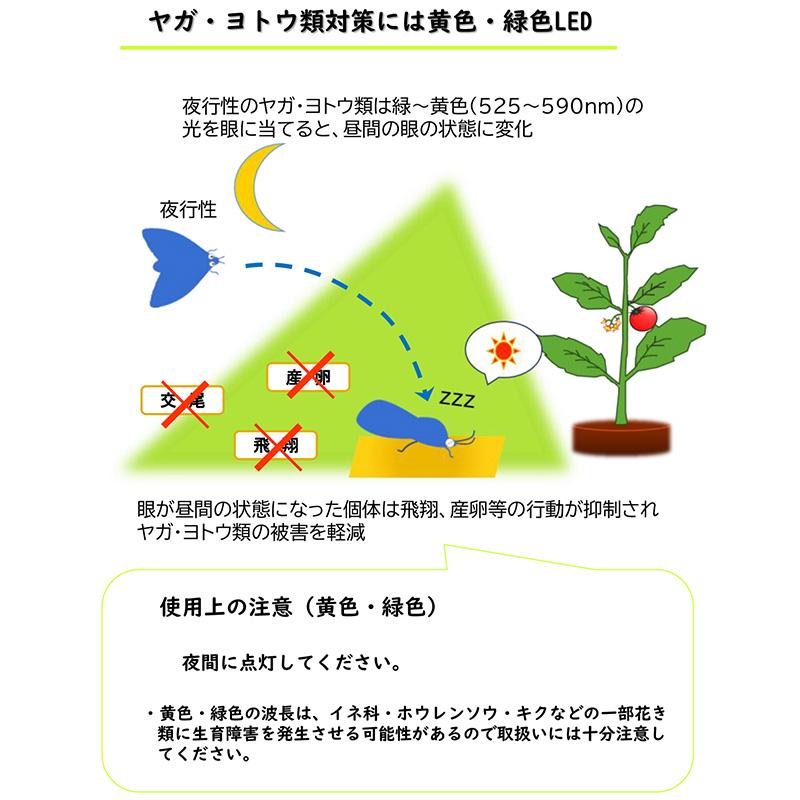 虫ブロッカー 黄 ハウス防虫用LED 単独タイプ ヤガ ヨトウ類 侵入防止 増殖抑制 行動抑制 ホーグス 代引不可 |  | 04