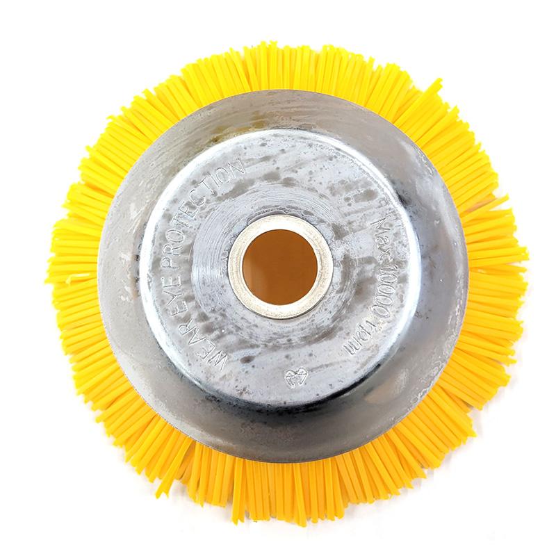 12個 除草用ナイロンブラシ 刈払機専用 アタッチメント GREEN FINGER ブラシ GF-190NB 草刈機 硬鋼線 壁沿い 縁石 隅 キワ 雑草除去 除草 片山利l器 三冨 D | 