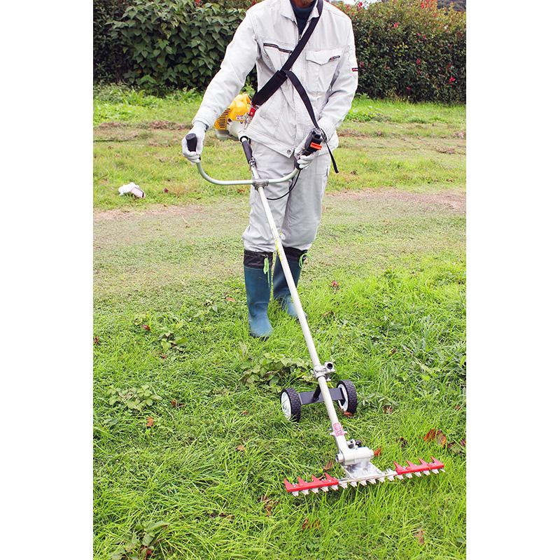 T型バリカン用二輪車セット N-854-2 作業時の疲労軽減 刈払機取付用