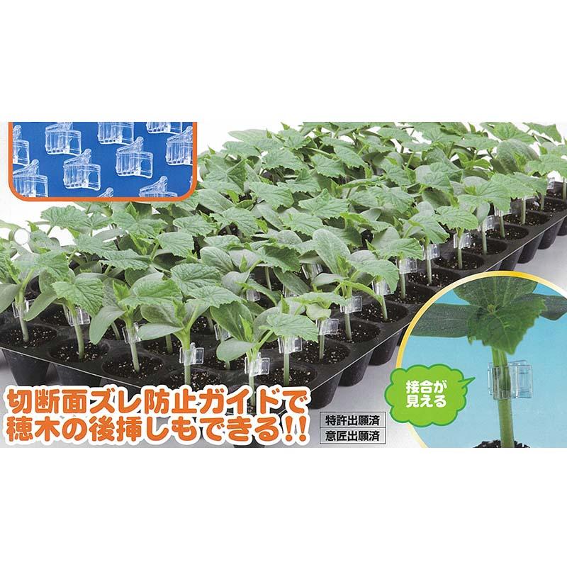 200個 クリアピンチM CPM-P02 小袋 家庭用 接ぎ木保持具 方葉合わせ接木用 キュウリ スイカ ゴーヤ 等 シーム タS DZ |  | 02