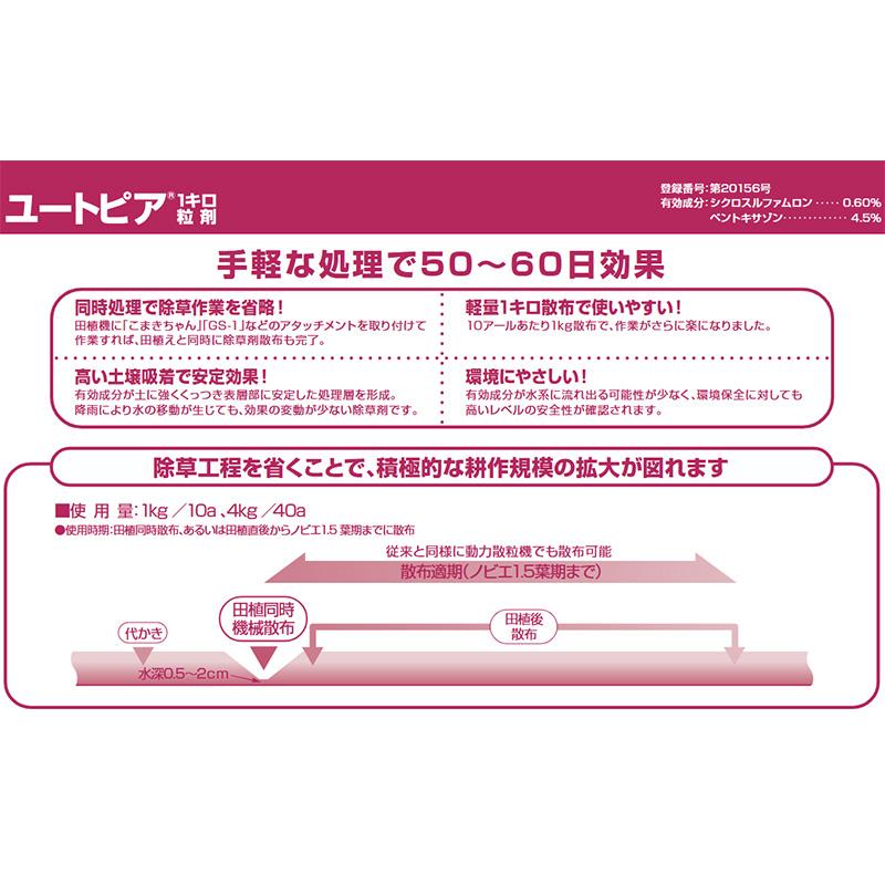 ユートピア1キロ粒剤 1kg 水稲用除草剤 OATアグリオ 田植同時処理 省力化 新ク DZ |  | 01