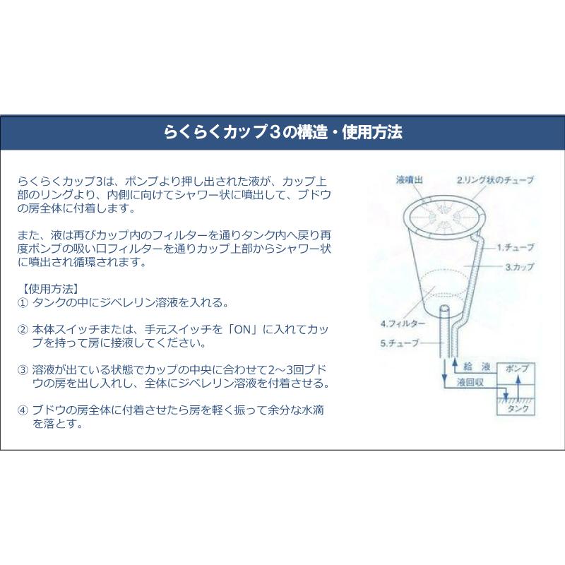 ＼新商品／ らくらくカップ3 特大 ジベレリン 処理器 本体 ぶどう 巨峰 マスカット 種なし ジベ処理 機械 散布 噴霧器 ラクラクカップ 中川製作所 タSDZ |  | 07