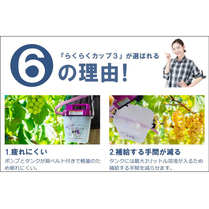 新商品／ らくらくカップ3 小 ジベレリン 処理器 本体 ぶどう 巨峰