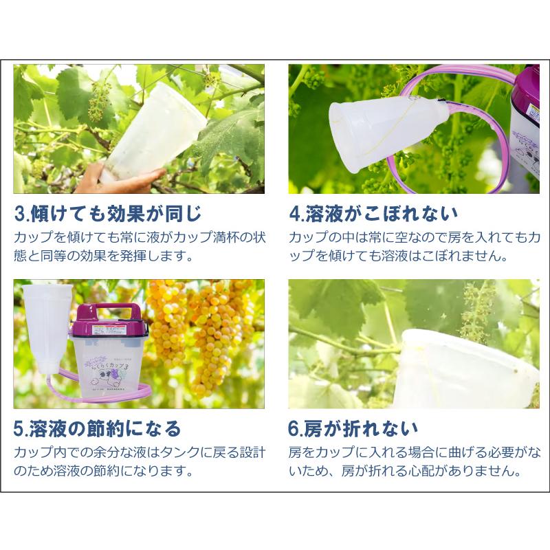 新商品／ らくらくカップ3 小 ジベレリン 処理器 本体 ぶどう 巨峰