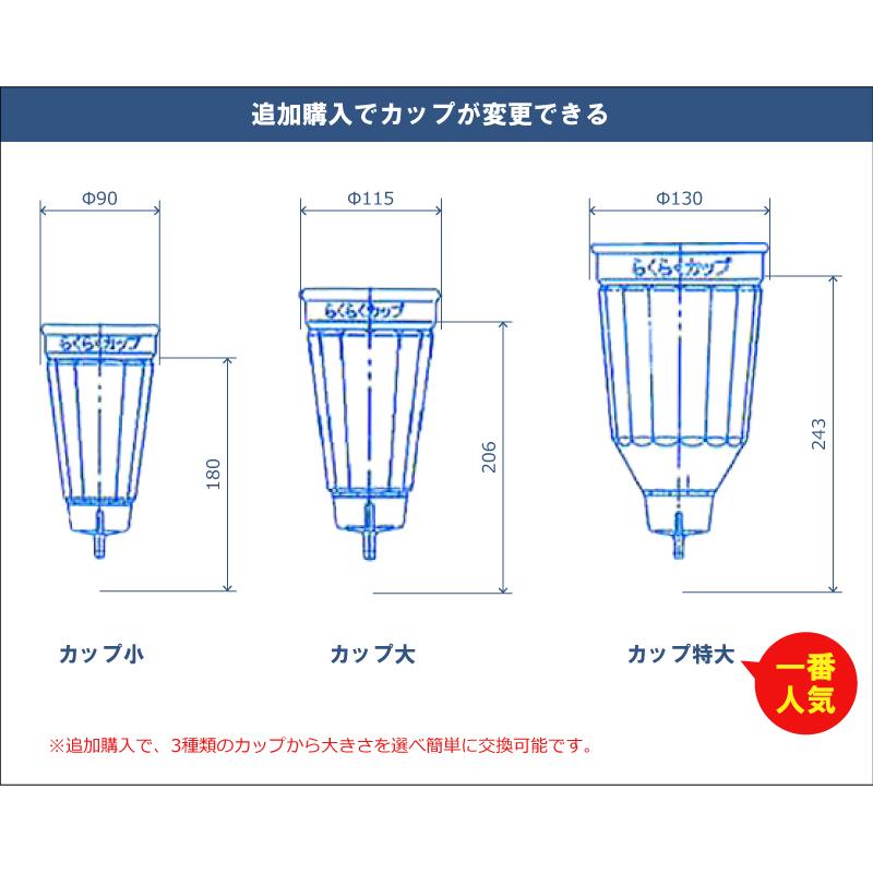 新商品／ らくらくカップ3 小 ジベレリン 処理器 本体 ぶどう 巨峰