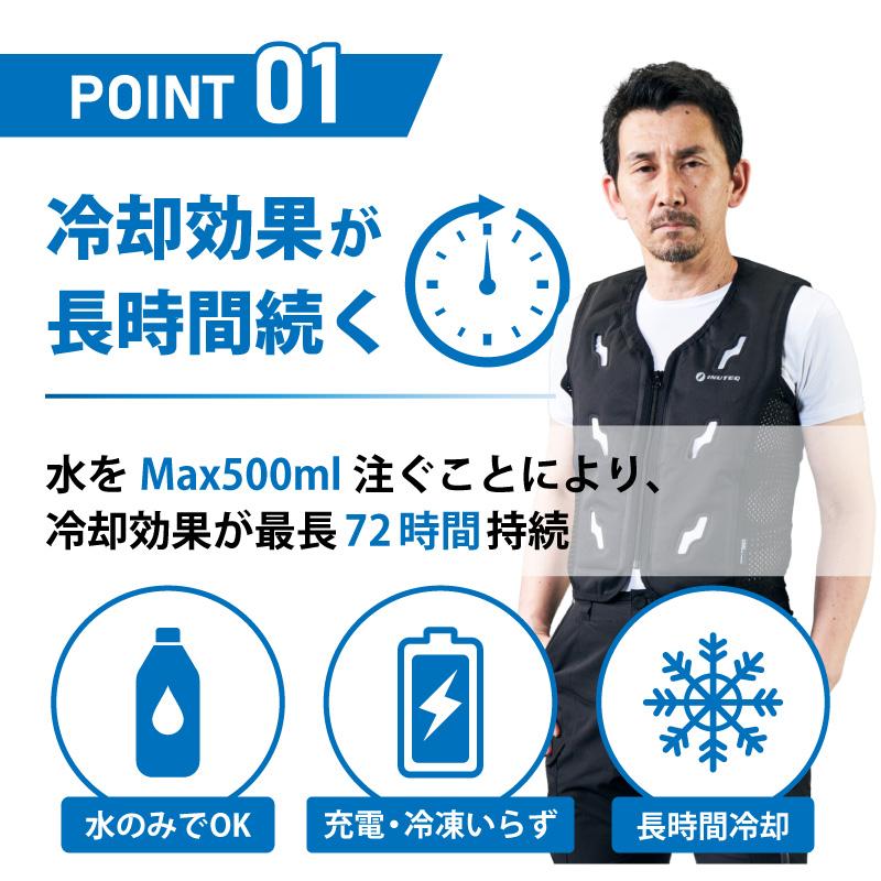 注水式ベスト Bodycool Smart-X 黒 M/L/XL INUTEQ スリーライク 暑さ対策 熱中症対策 ボディクール スマートエックス シBD |  | 03