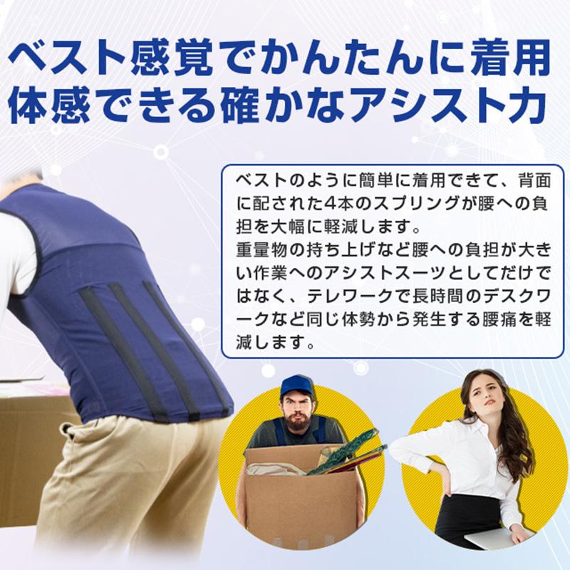 アシストベスト タスケル TA-001 3S/SS/S/M/L/LL/3L ネイビー 男女兼用 アトリエケー 作業補助 介護 農作業 運搬 シB 代引不可 |  | 04