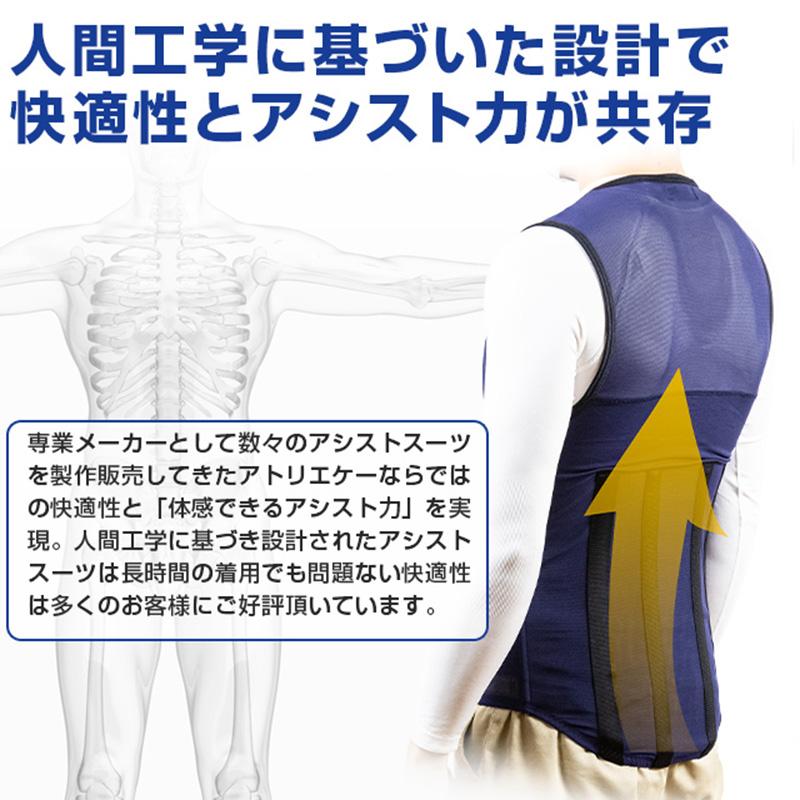 アシストベスト タスケル TA-001 3S/SS/S/M/L/LL/3L ネイビー 男女兼用 アトリエケー 作業補助 介護 農作業 運搬 シB 代引不可 |  | 05