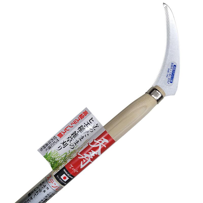ステン鋸鎌 長柄1050 天寿 ヒエ刈り 稲刈り 水田内の除草 立ったまま 雑草刈り 除草作業 ステンレス 三冨D |  | 01