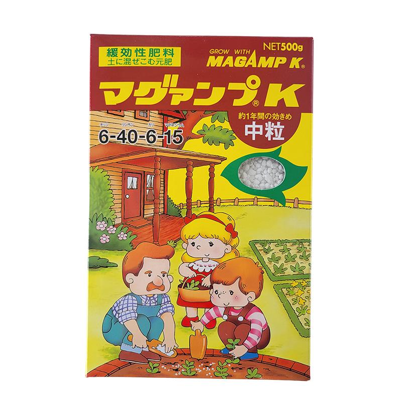 3個 マグァンプ K 中粒 500g 肥効期間半年 6-40-6-15 緩行性肥料 マグアンプK ハイポネックス HYPONeX 福S 代引不可 産直 | ハイポネックス