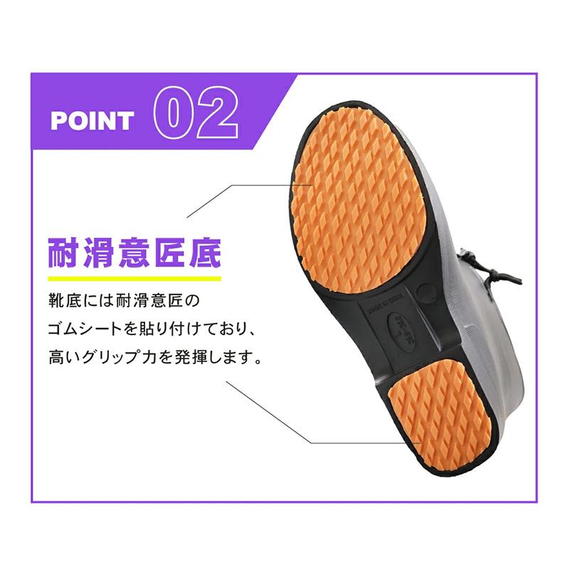 カルサーワン M-7 ライトグレー LLサイズ 福山ゴム 長靴 軽い 農作業 農業 園芸 ガーデニング  おしゃれ 軽い レインブーツ DZ |  | 03