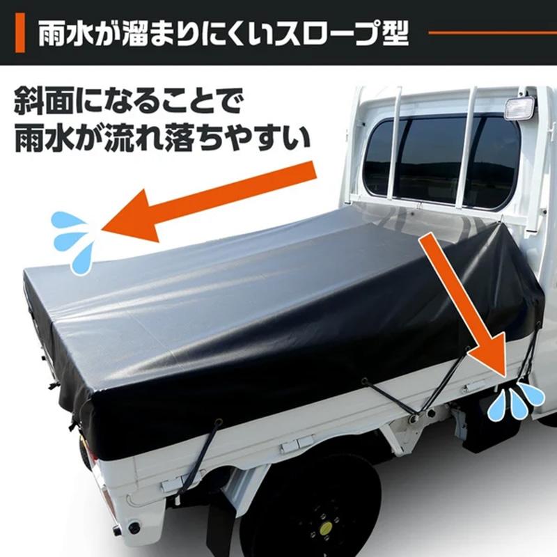 ターピー ワイドキャビントラックシート ODグリーン 萩原工業 1.8×1.9m 台形 ダイハツ ハイゼットジャンボ専用 荷台シート スロープ型 DZ |  | 07