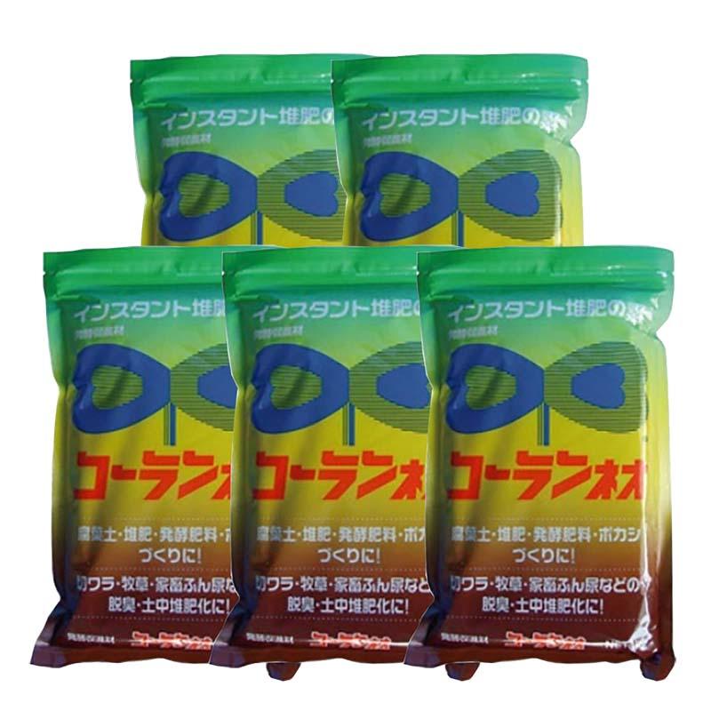 5袋 新 コーランネオ 1kg 腐熟促進 強力脱臭 堆肥 腐葉土 発酵肥料 腐葉土 堆肥 ボカシ 農業 園芸 ガーデニング 切ワラ 牧草 家畜ふん尿 脱臭 香蘭産業 サT DZ | 