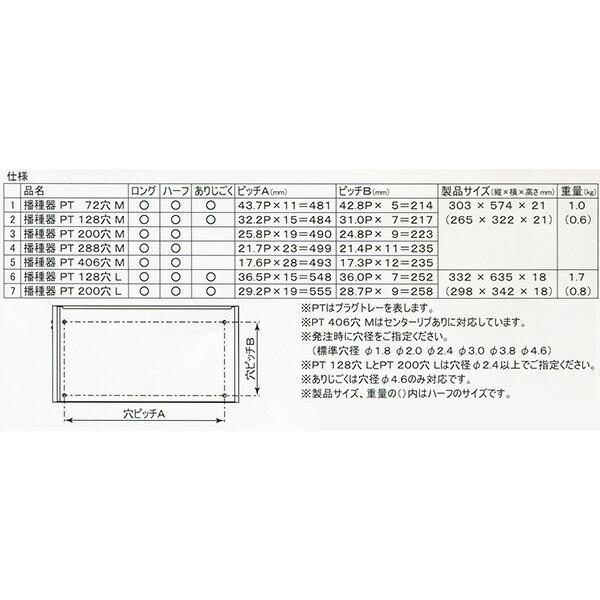 メグリーン 播種器 プラグトレー ロング PT 288穴用 M 穴径2.4mm ( ワンウェイセルトレイ 対応 ) タSD |  | 02