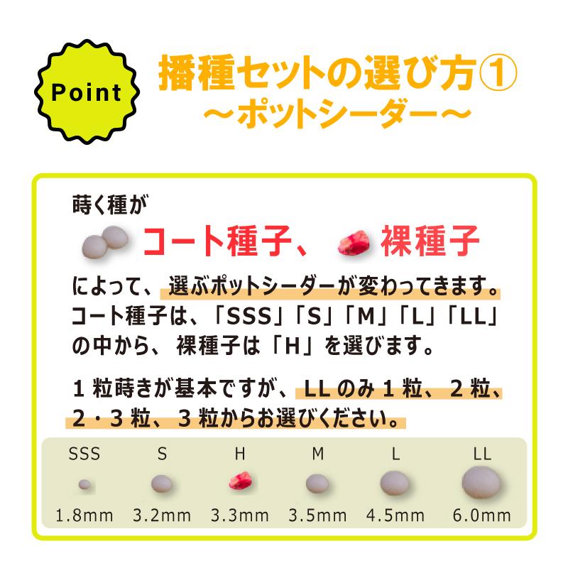 播種5点セット CP300 3粒LL-小 チェーンポット用 展開串 土詰ブラシ 展開枠 ポットプレート ポットシーダー 播種セット 種まき ニッテン 日本甜菜製糖 タS D - 30
