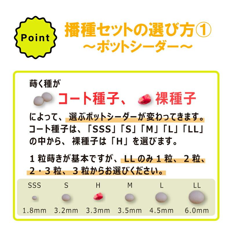 播種5点セット CP300 2 3粒LL-大 チェーンポット用 展開串 土詰ブラシ
