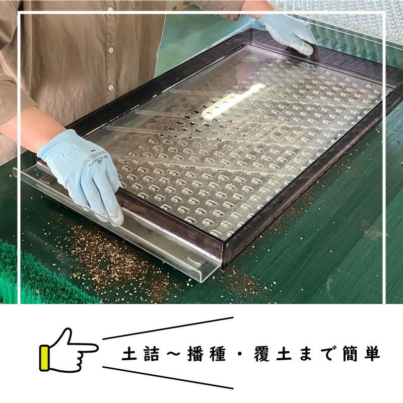 播種5点セット CP300 2 3粒LL-大 チェーンポット用 展開串 土詰ブラシ