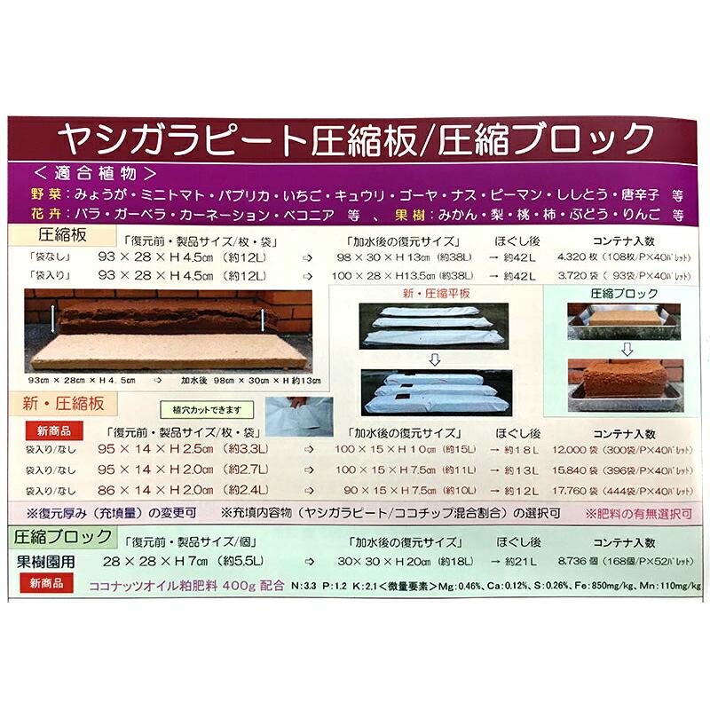 140枚 水洗い ヤシガラピート 圧縮板 H192 簡易袋入 (復元後32L) アク抜き品 液肥栽培 セリエ 個人宅配送不可 代引不可 |  | 01