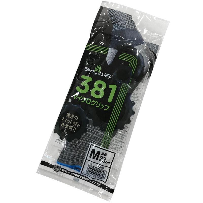 10双 マイクログリップ グローブ 軍手 381 SHOWA Lサイズ 25cm 裾色レッド マイクロファイバー ショーワグローブ 三カ D |  | 01