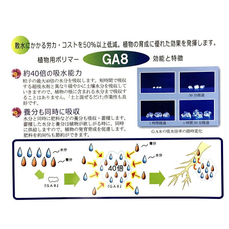 10袋 植物用保水ポリマー GA8 1kg×10袋 水分 養分 吸収 蓄積 保水 清水 代引不可 |  | 01