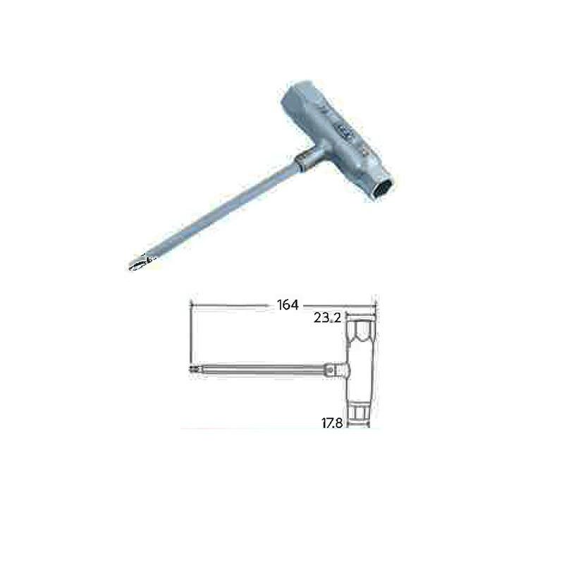 4サイズ草刈機レンチ KW4S 13mm 19mm T-27 プラスドライバーNo.2 レンチ スエカゲツール SEK-TOOLS 三冨D |  | 01