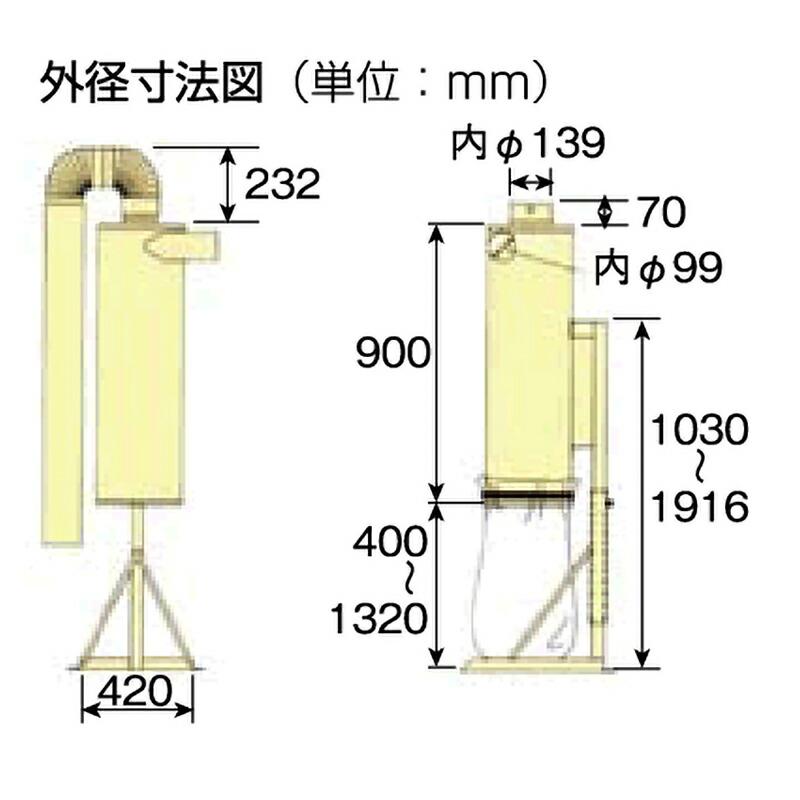 ゴミとるもん GM-280SK 穀物乾燥機用集塵機 排塵ダクト アタッチメント ホクエツ オK 代引不可 |  | 02