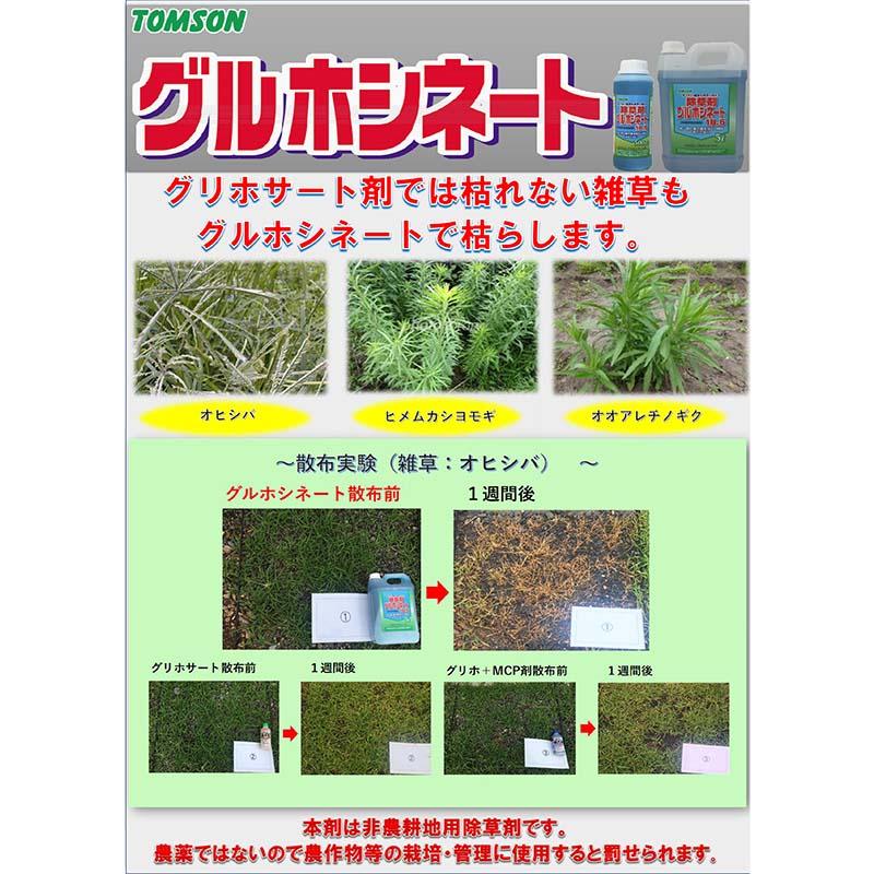 4本入 グルホシネート 5L グルホシネート系 非選択性接触型 非農耕地用除草剤 無登録除草剤トムソン TOMSON オーシマ 代引不可 |  | 02