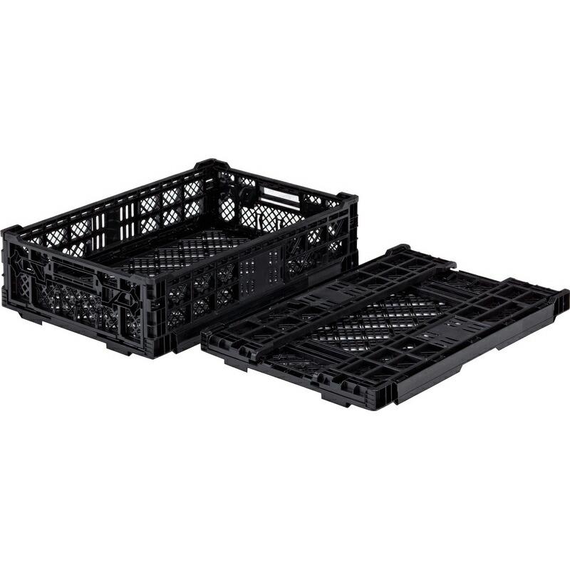 15個 オリコンEP33A-B ブラック PP 折りたたみ式 オールプラスチック製 三甲 サンコー カ施 個人宅配送不可 本州限定販売 代引不可 | 