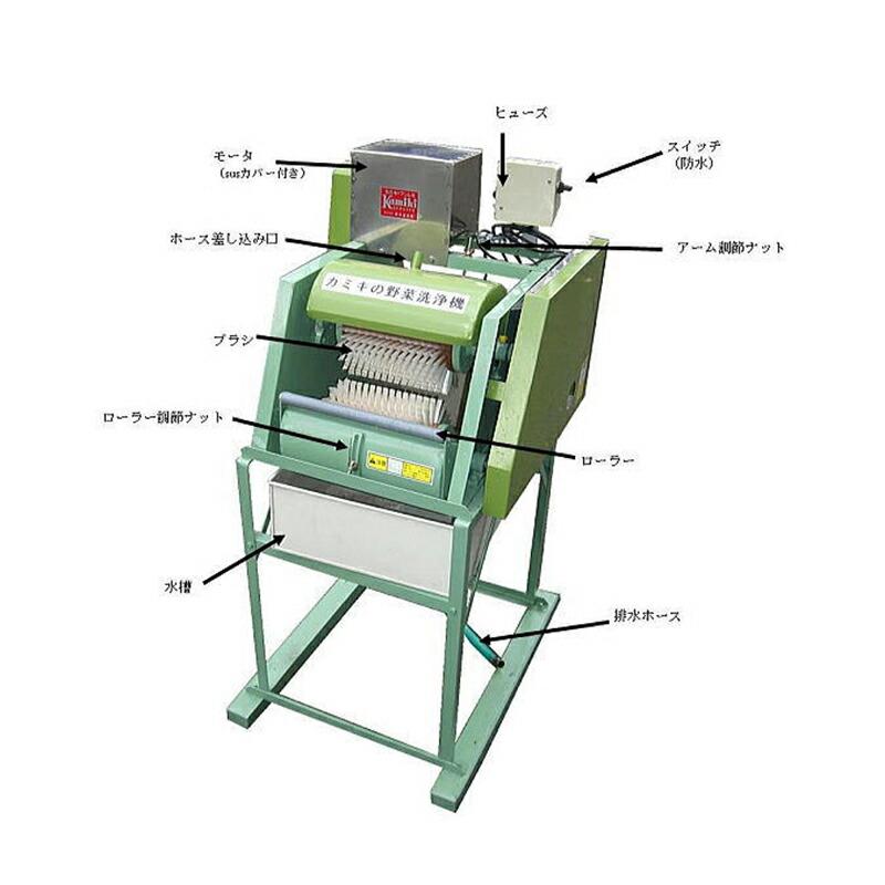 個人宅配送不可 野菜洗浄機 KMD-1 (060150) 大根 ゴボウ 生姜など 動噴不要 神木製作所 防J 代引不可 |  | 01