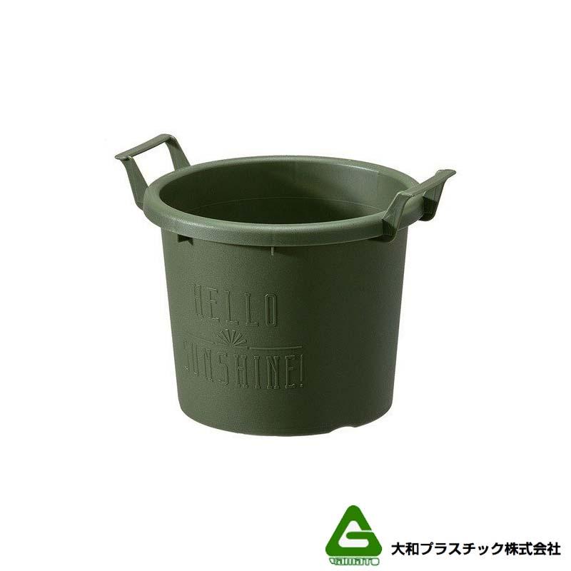 90個 グロウコンテナ 18型 グリーン 大和プラスチック 1.8L200×170×H155mm プランター 丸型 ポット 緑 鉢 タS 個人宅配送不可 北海道不可 代引不可 | 