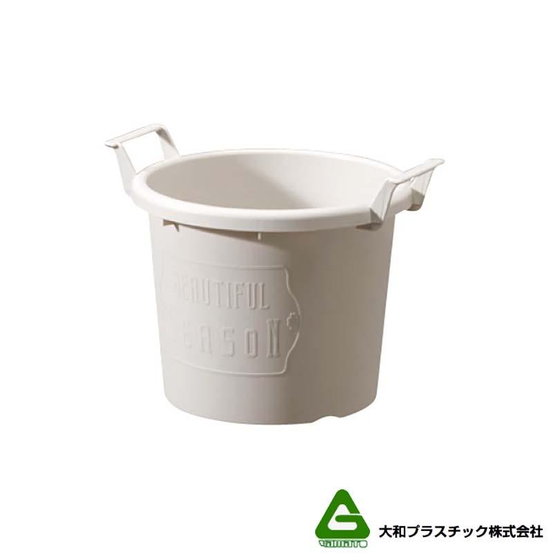 40個 グロウコンテナ 24型 ホワイト 大和プラスチック 5.5L 280×240×H216mm プランター 丸型 ポット 白 鉢 タS 個人宅配送不可 北海道不可 代引不可 | 