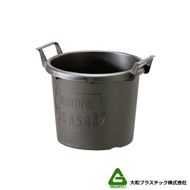 40個 グロウコンテナ 24型 ブラック 大和プラスチック 5.5L 280×240×H216mm プランター 丸型 ポット 黒 鉢 タS 個人宅配送不可 北海道不可 代引不可 | 