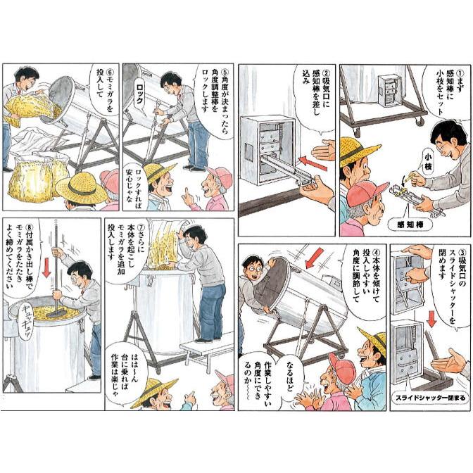 スピードくん炭機 DXA-574 キャスター付 大型タイプ くん炭 燻炭 木酢