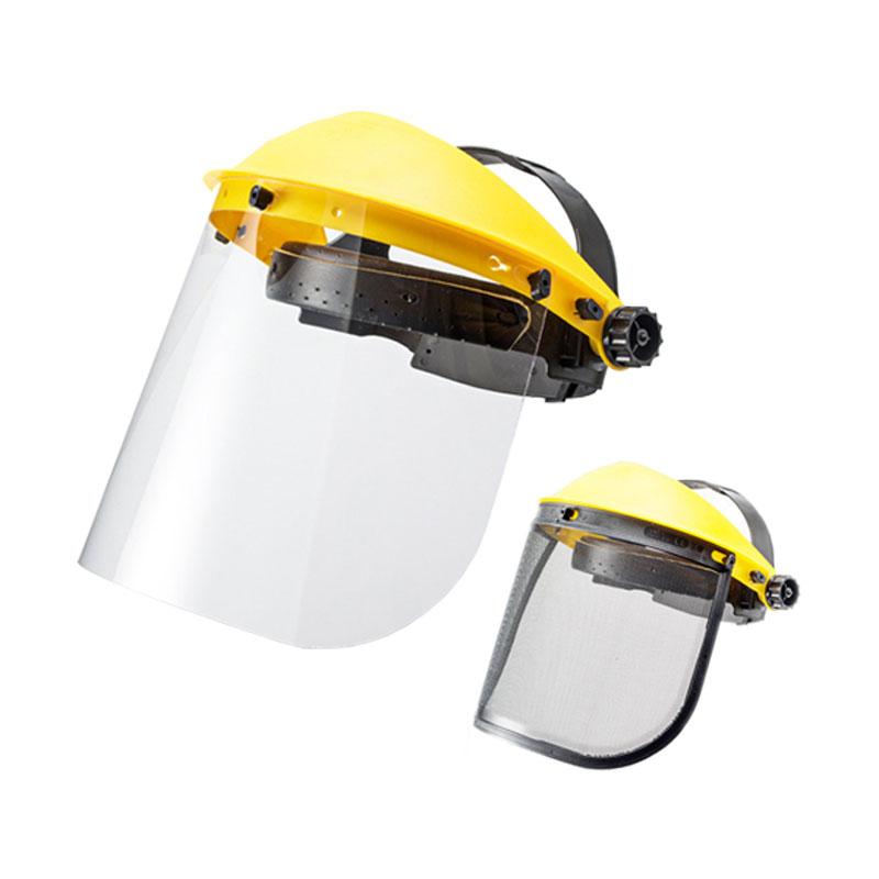 フェイスプロテクター 透明・メッシュシールド付 No.2735 刈払機 草刈 石材加工 研磨加工 製材加工に 高芝ギムネ 三冨D | 