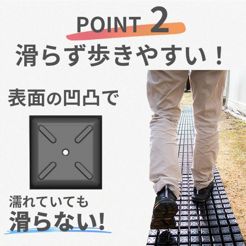 daim ガーデンステップ 1枚 幅30cm×長さ45cm×高さ3cm 連結式 園芸 通路マット 防草 第一ビニール 金TD |  | 05