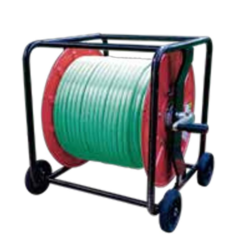 ホース巻取機 角リールホースセットSLKH-50 キャスター付 永田製作所 散水 防J 代引不可 | 