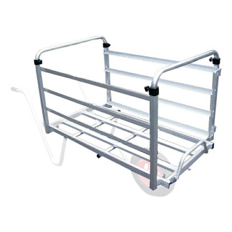 アルコン用 育苗箱運搬棚 らくらく 苗箱 運搬棚 (苗箱12枚用) W680×H630×D990mm ラクラク F3 アルミス 代引不可 | 