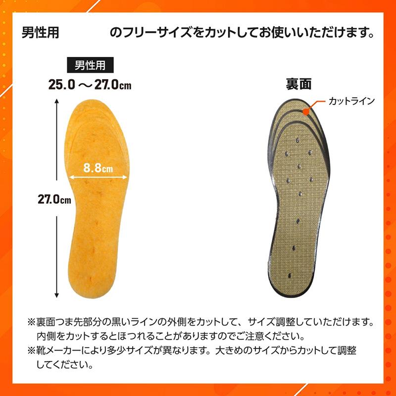 発熱ヒートボア No.234 男性用 フリーサイズ メンズ 中敷き 木原産業 吸湿発熱素材 消臭 クッション性 耐久性 通気性 あったか 寒冷地 雪国 冷え対策 三カD |  | 14