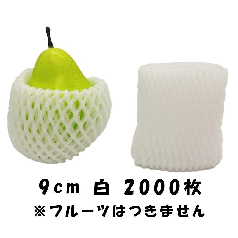 2000枚 W-9cm 白 フルーツキャップ ダブルキャップ 果物ネット 桃 梨 緩衝材 保護材 発砲ネット クッション材 メッシュ状 果物 保護 ネット 日栄産業 DZ |  | 01