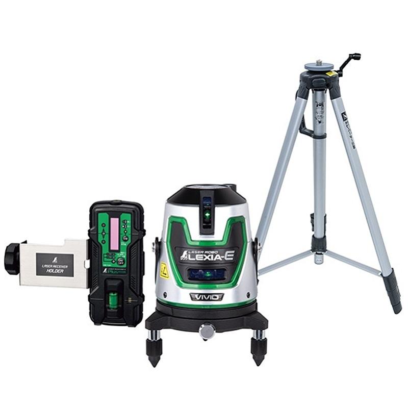 レーザーロボ LEXIA-E VIVID 51 グリーン 受光器 三脚セット 70899 173×128×128mm 1200g 直径 100mm 電子 水平 センサー モーター方式 レクシア シンワ測定 H | 