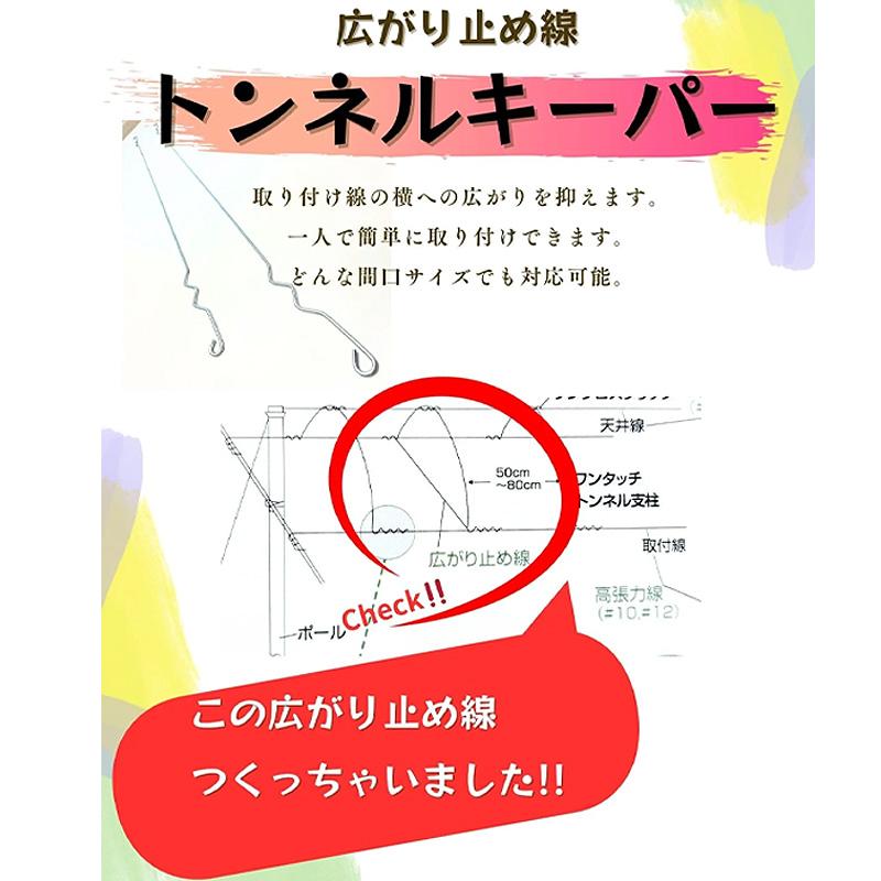受注生産 10本 トンネルキーパー 25型用 TK25 2500mm 広がり止め線 トンネル形状キープ 強風対策 耐久性UP  NST 福山通運営業所止め限定 北海道不可 代引不可 |  | 02