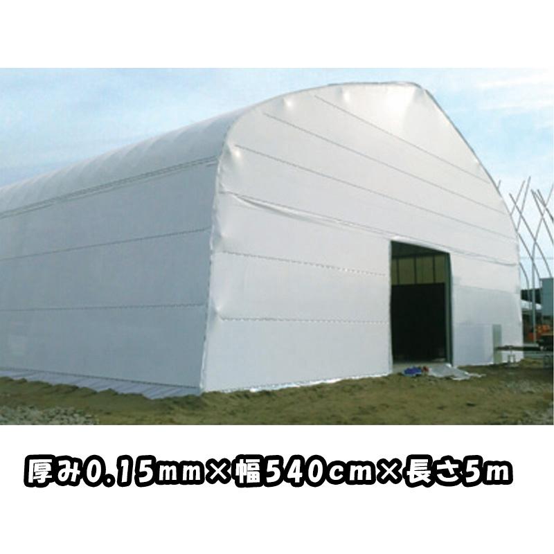 タフシェード 真白 厚み0.15mm 幅540cm 長さ5m 住化積水フィルム 農業用 まっしろ 両面 ホワイト 流滴性 塗布型農POフィルム 倉庫 サT 個人宅配送不可 代引不可 | 住化積水フィルム | 01