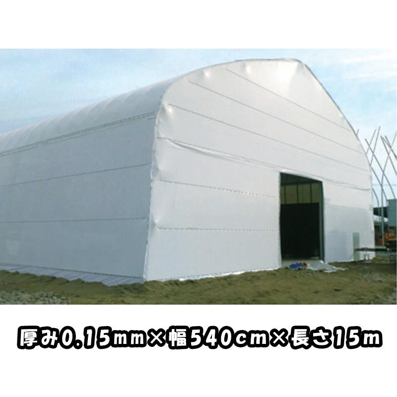 タフシェード 真白 厚み0.15mm 幅540cm 長さ15m 住化積水フィルム 農業用 まっしろ 両面 ホワイト 流滴性 塗布型農POフィルム 倉庫 サT 個人宅配送不可 代引不可 | 住化積水フィルム | 01