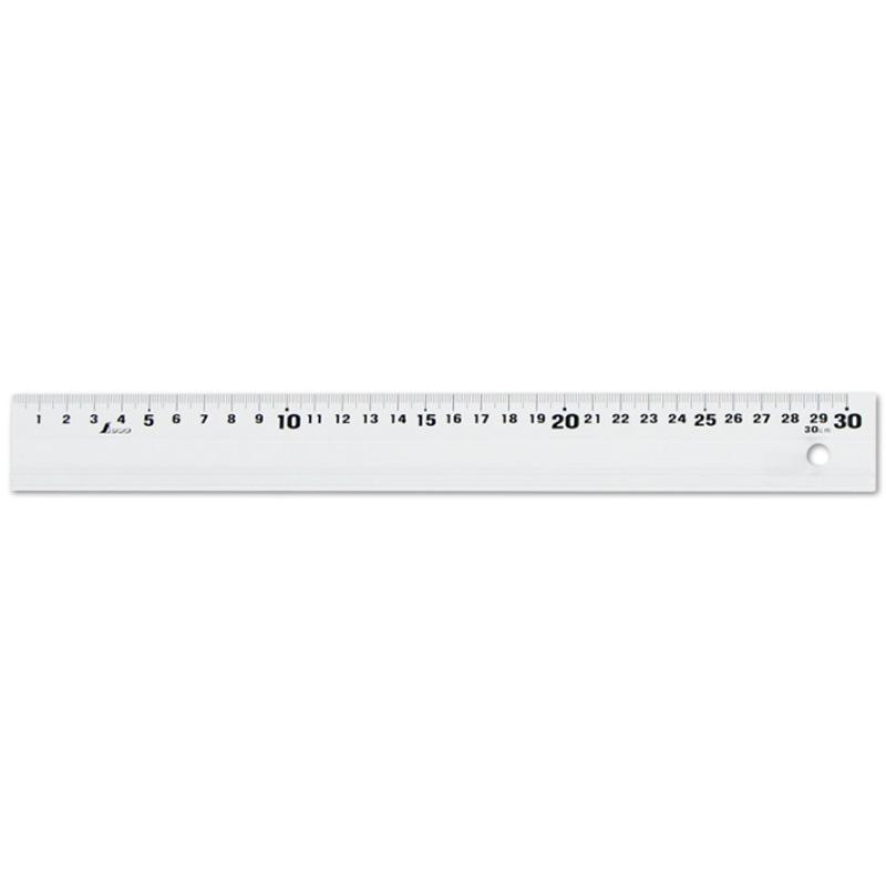 アルミ直尺 アル助 30cm 65418 ホワイト 310×35×5mm 52g 定規 計測 長さ すべり止め付 シンワ測定 H | 