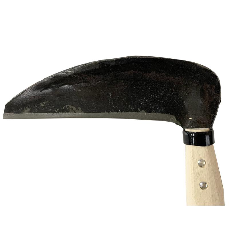 手打鋼付 立刈り厚鎌 180mm 100989 柄長1200mm 重量 約550g 鎌 かま 家まわり 工場まわり 土手 長柄 除草 草刈 浅野木工所 H |  | 01