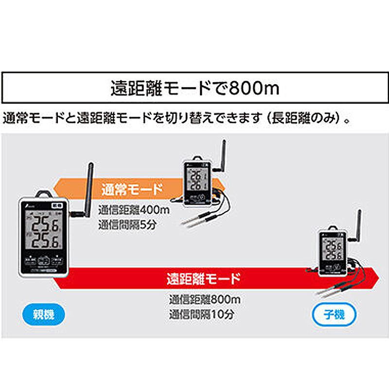 ワイヤレス温度計 最高・最低 防水型 簡単接続 長距離 セット 73461 親機 子機 セット 防塵 防水 IP64 シンワ測定 H |  | 02